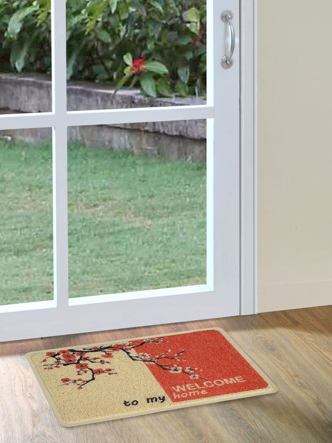 

Athome by Nilkamal Cream Twig Welcome Doormat