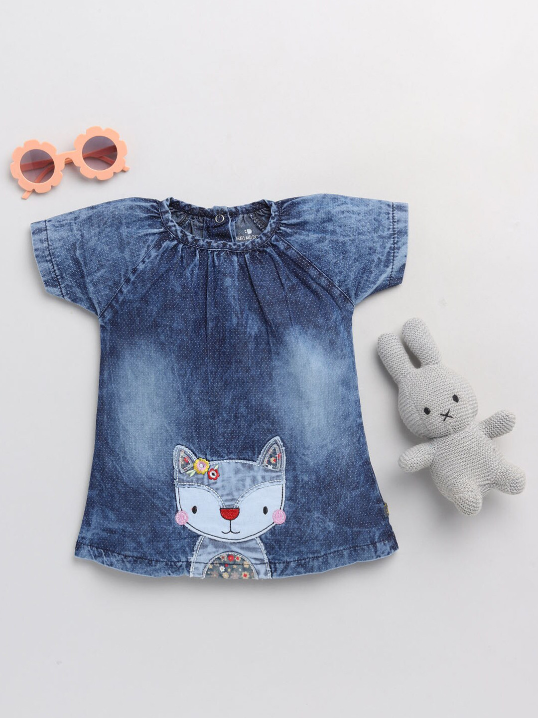 

BRATS AND DOLLS Girls Navy Blue A-Line Dress