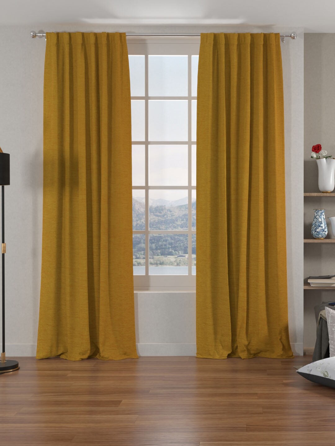

Athome by Nilkamal Mustard Set of 2 Door Curtain