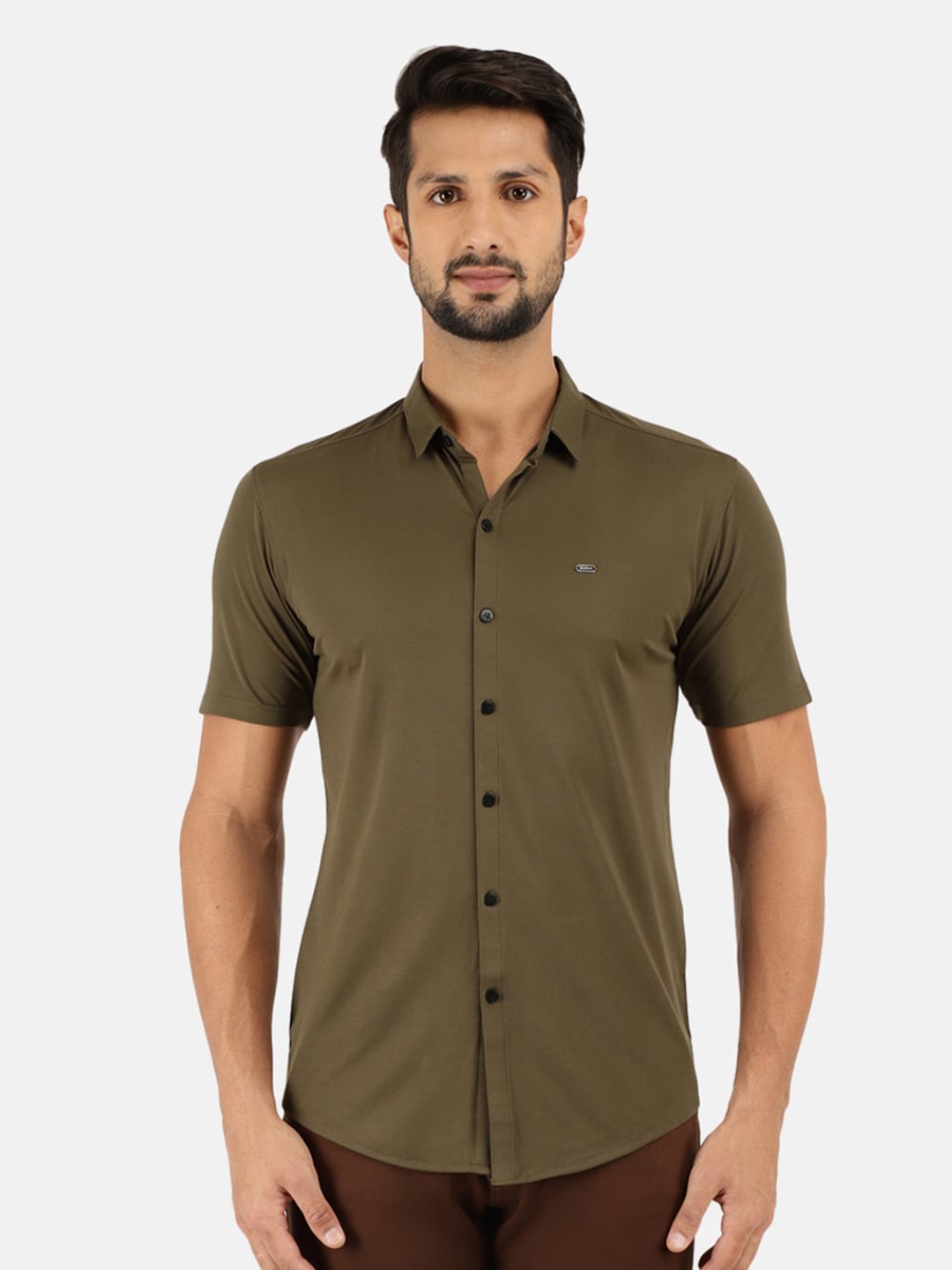 

V-Mart Men Olive Green Casual Shirt