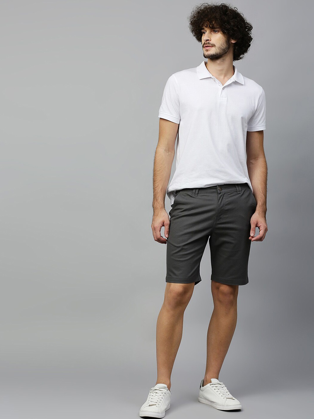 

Hubberholme Men Charcoal Grey Chino Shorts