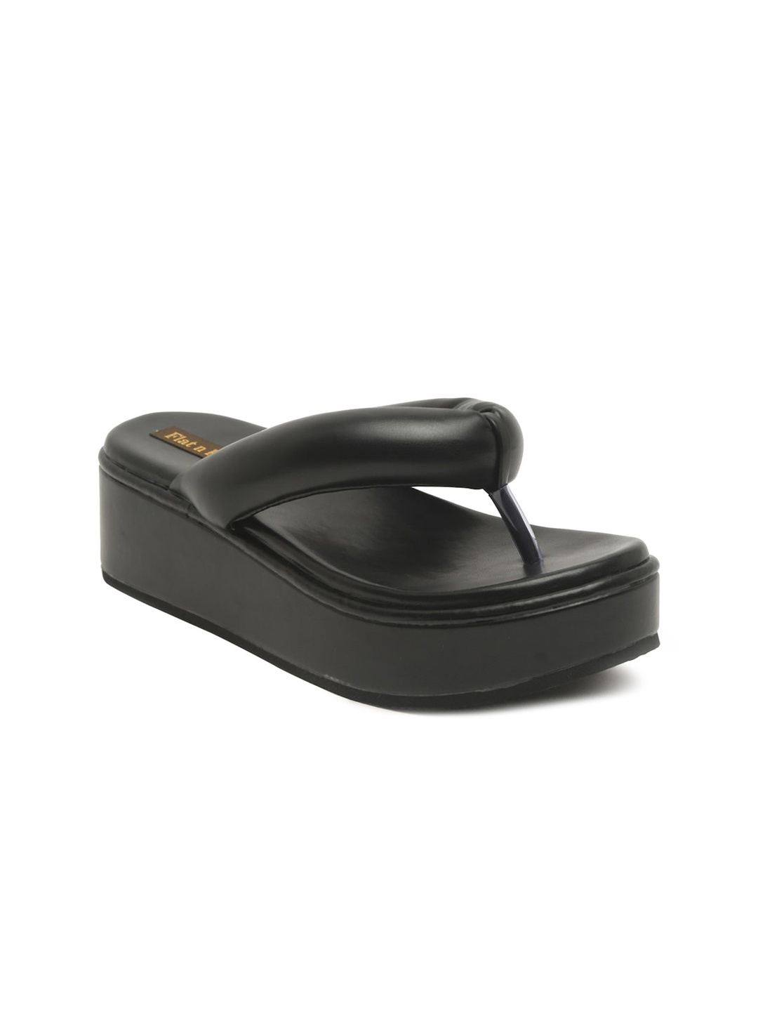 

Flat n Heels Black Platform Sandals