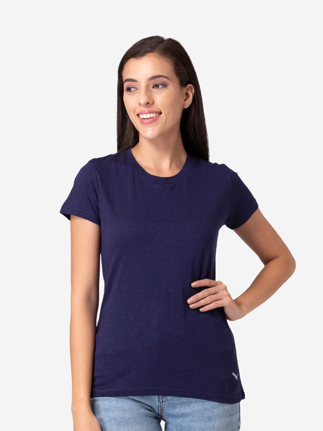 

Vami Women Navy Blue T-shirt
