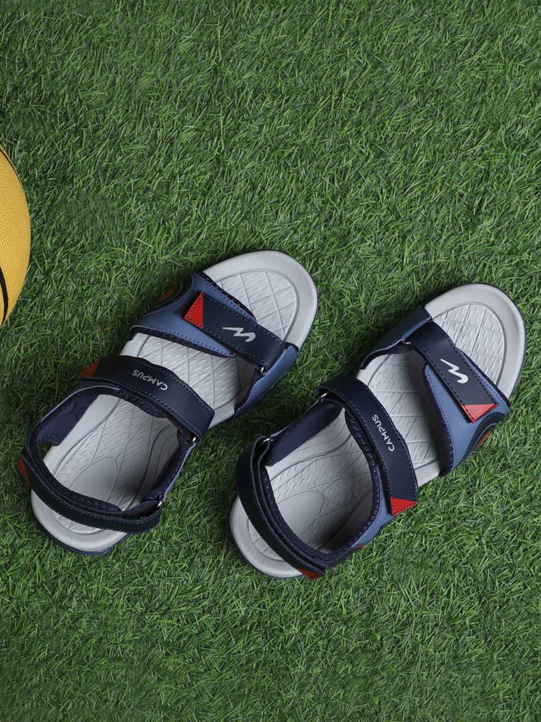 

Campus Men Navy Blue & Red Solid Sports Sandals