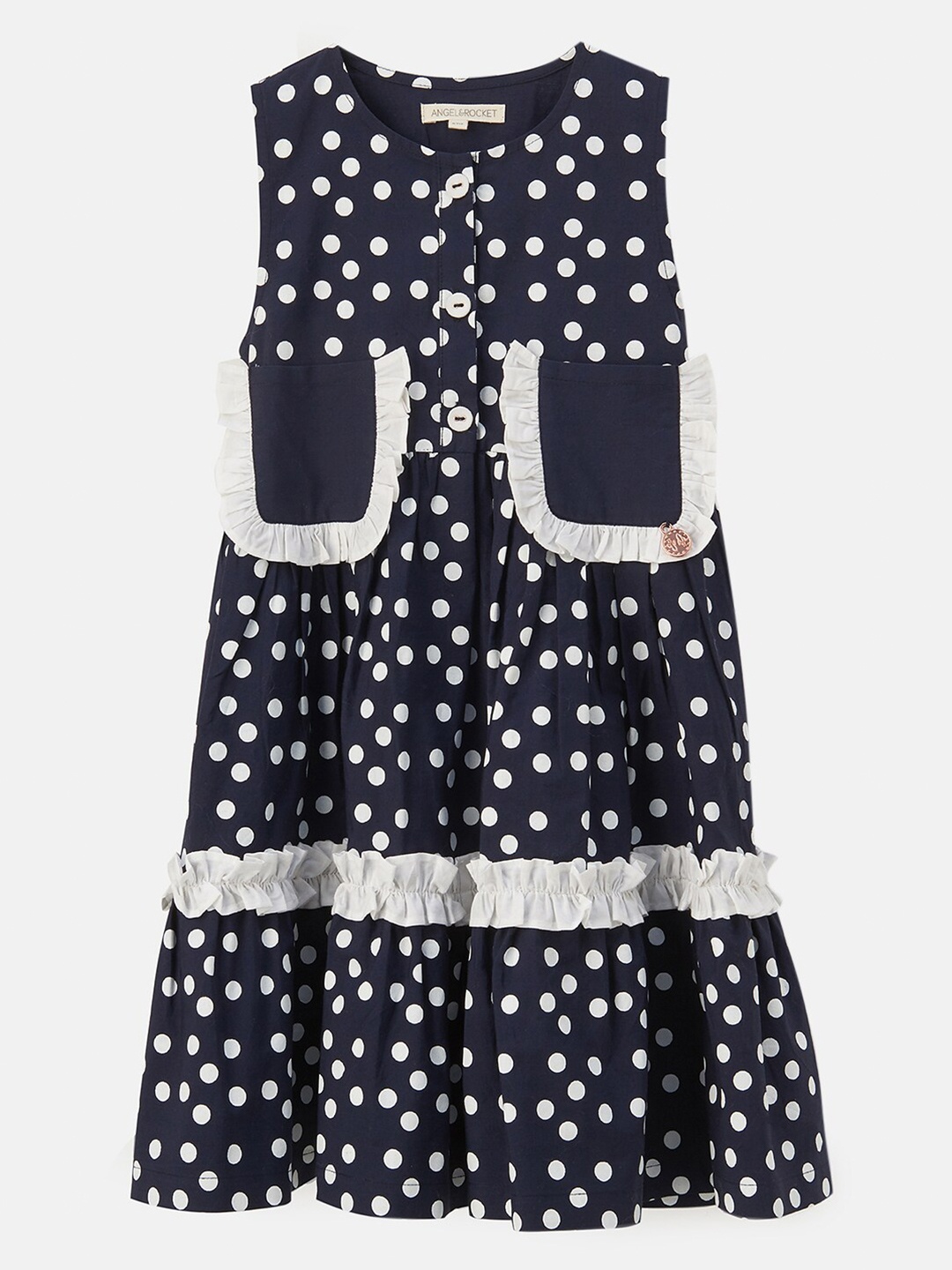 

Angel & Rocket Navy Blue A-Line Dress
