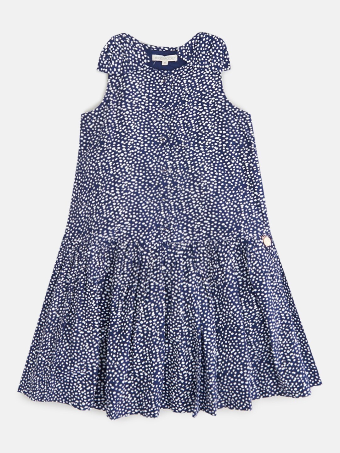 

Angel & Rocket Girls Blue Floral Cotton A-Line Dress