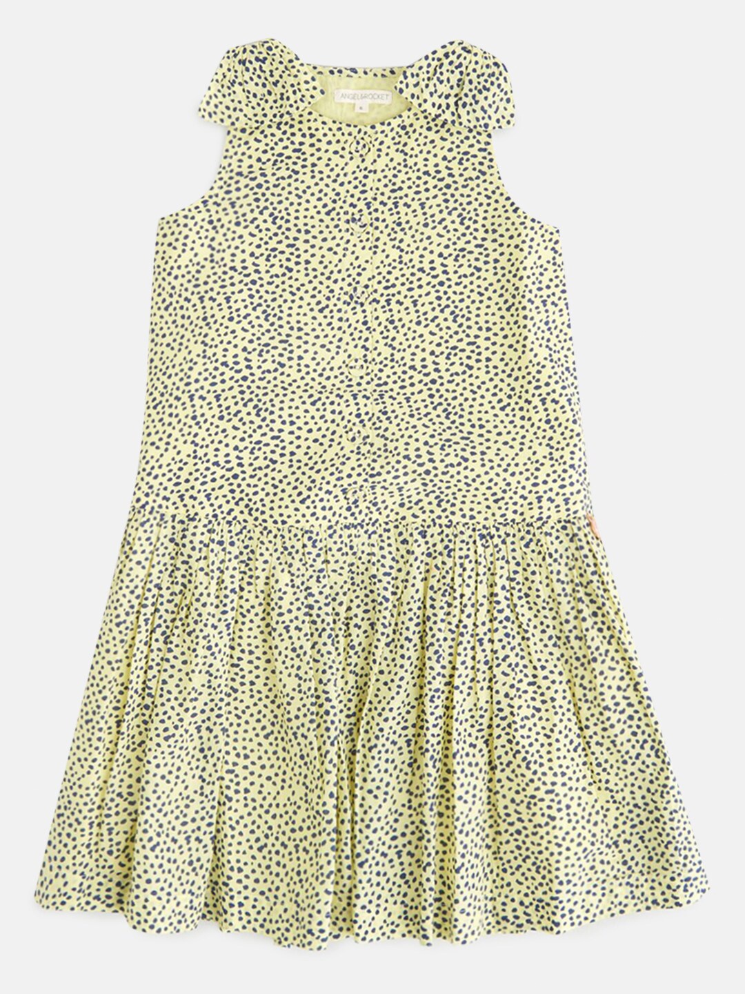 

Angel & Rocket Yellow Floral A-Line Dress