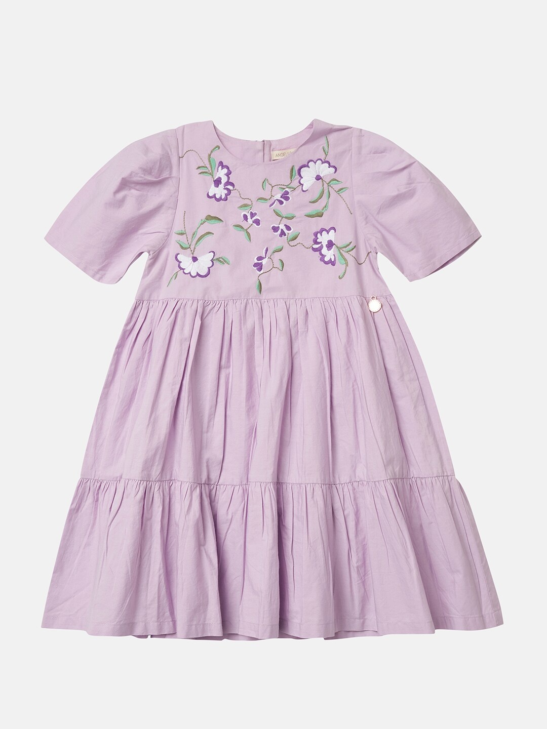 

Angel & Rocket Girls Purple Floral A-Line Dress