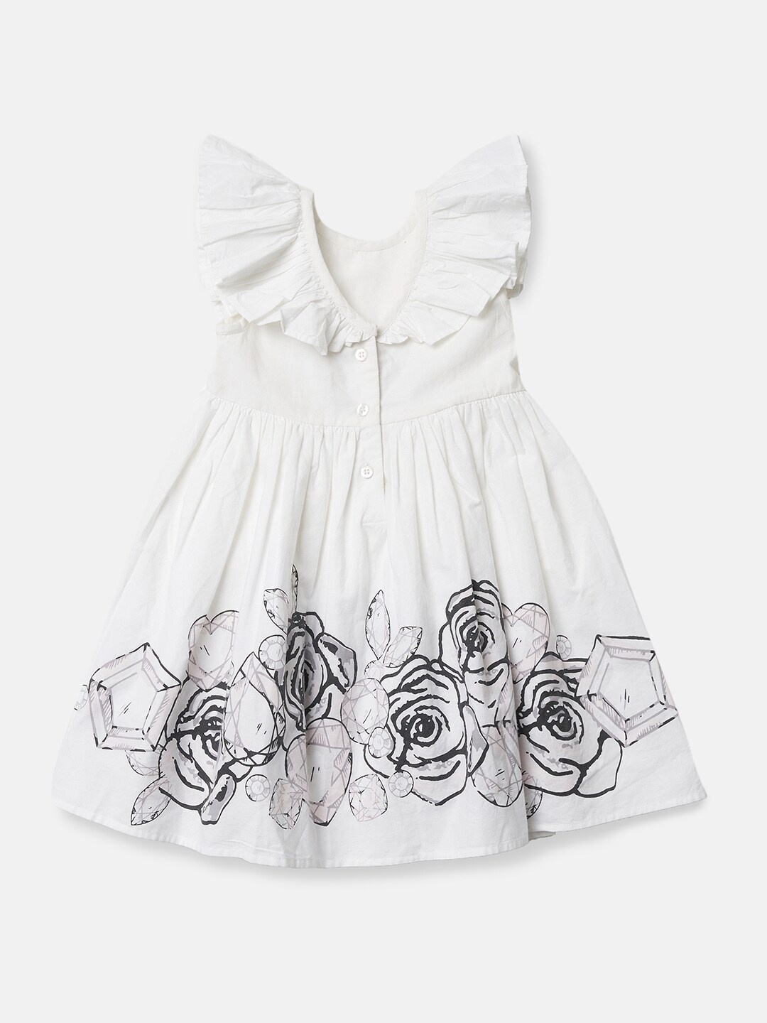 

Angel & Rocket Girls White Floral Cotton Dress