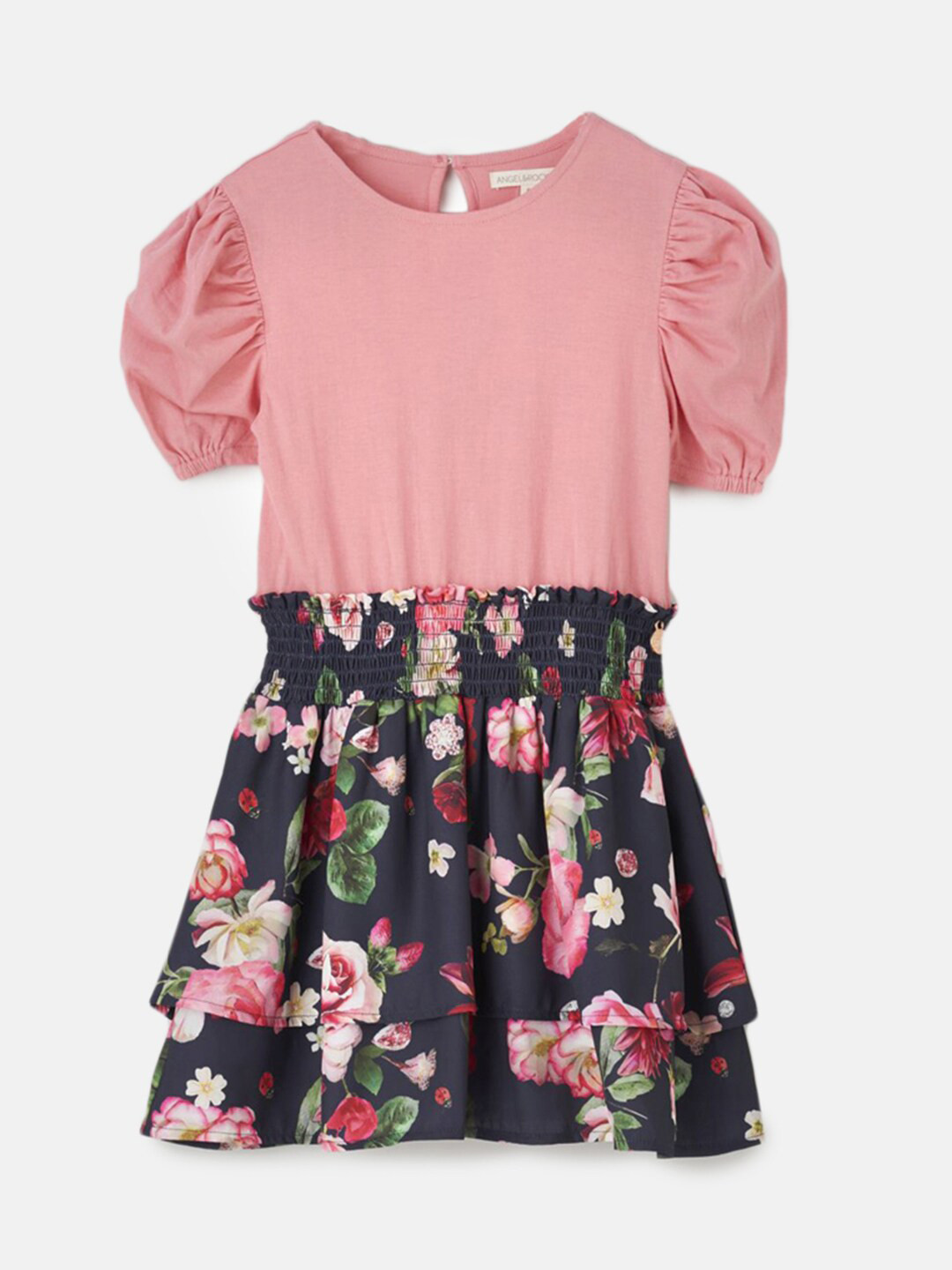 

Angel & Rocket Girls Pink Floral Printed Dress