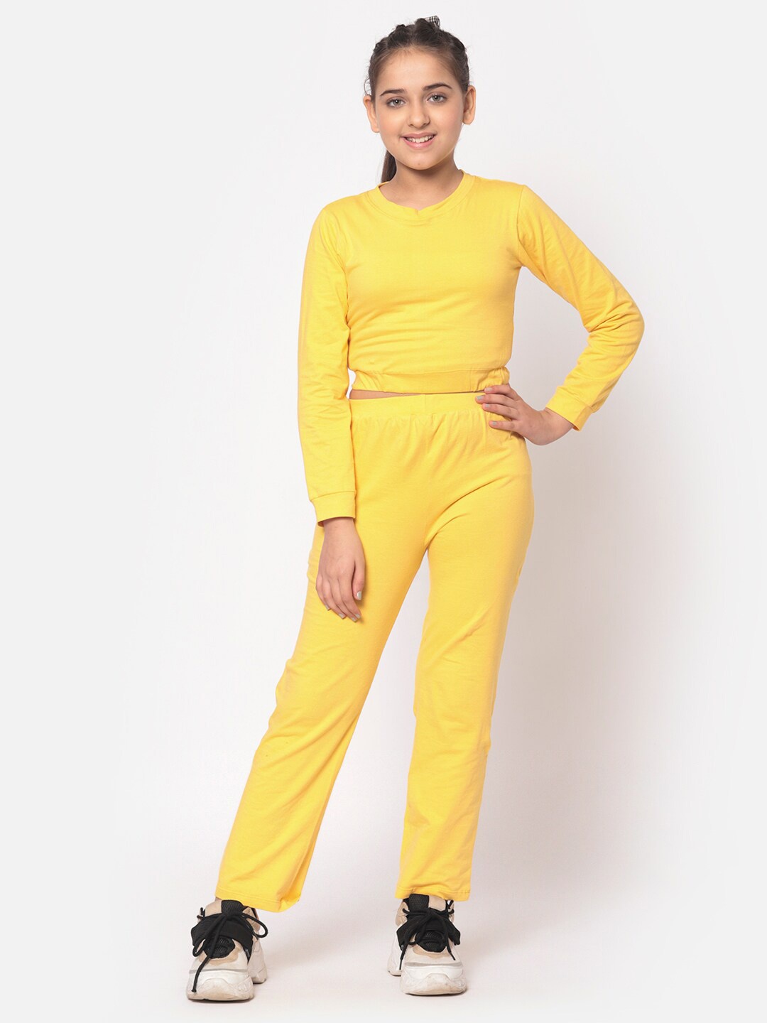 

MINOS Girls Yellow Solid Clothing Set