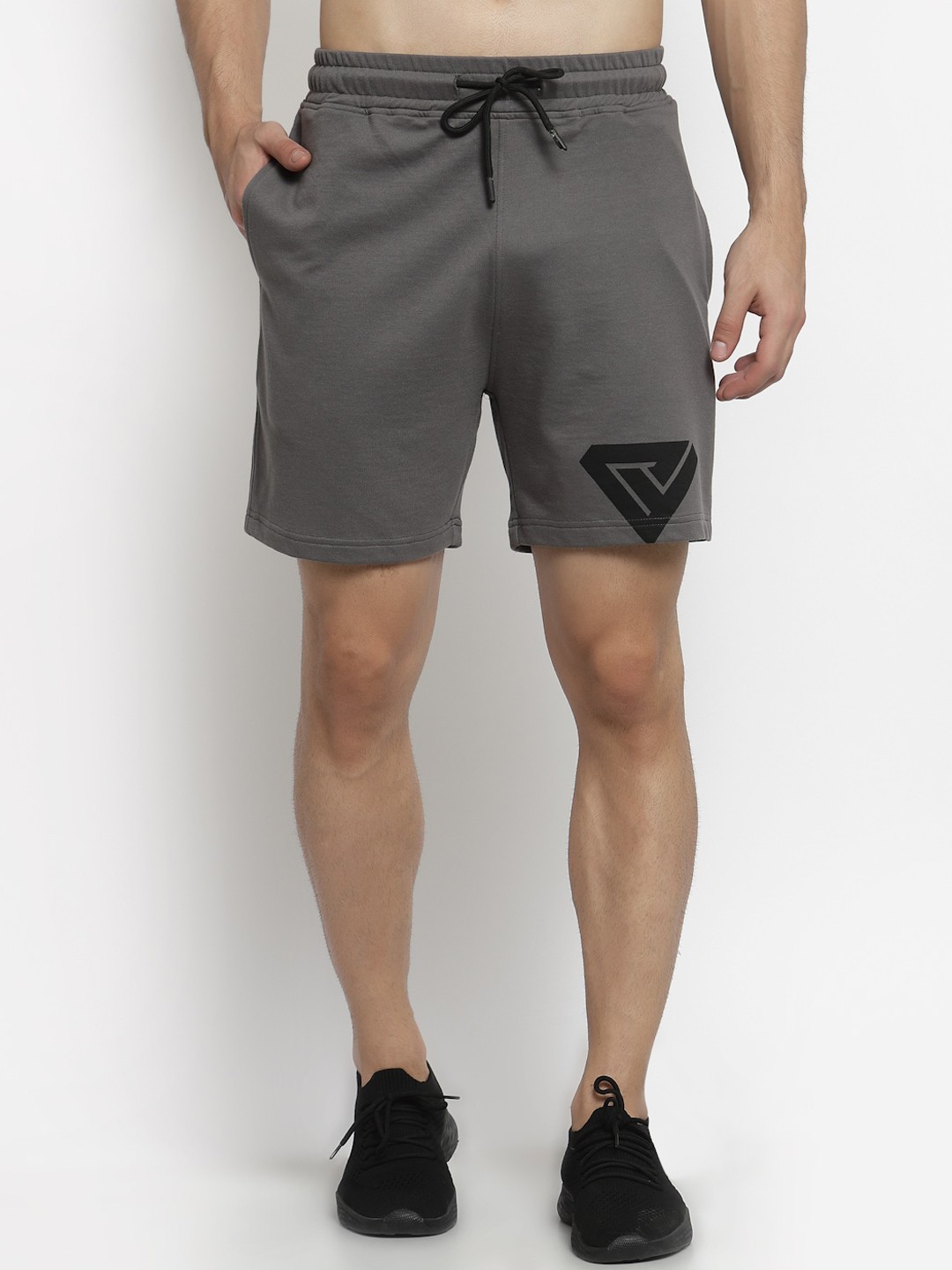 

Club York Men Grey Solid Shorts