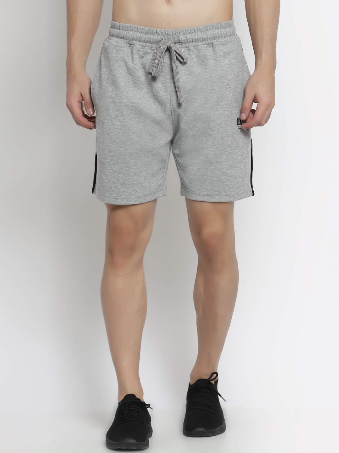 

Club York Men Grey Melange Sports Shorts
