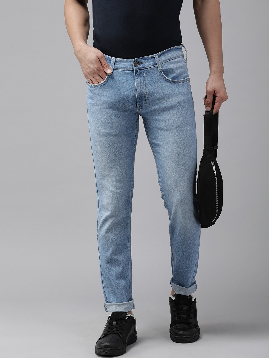 

Pepe Jeans Men Blue Low-Rise Light Fade Stretchable Tapered Fit Casual Jeans