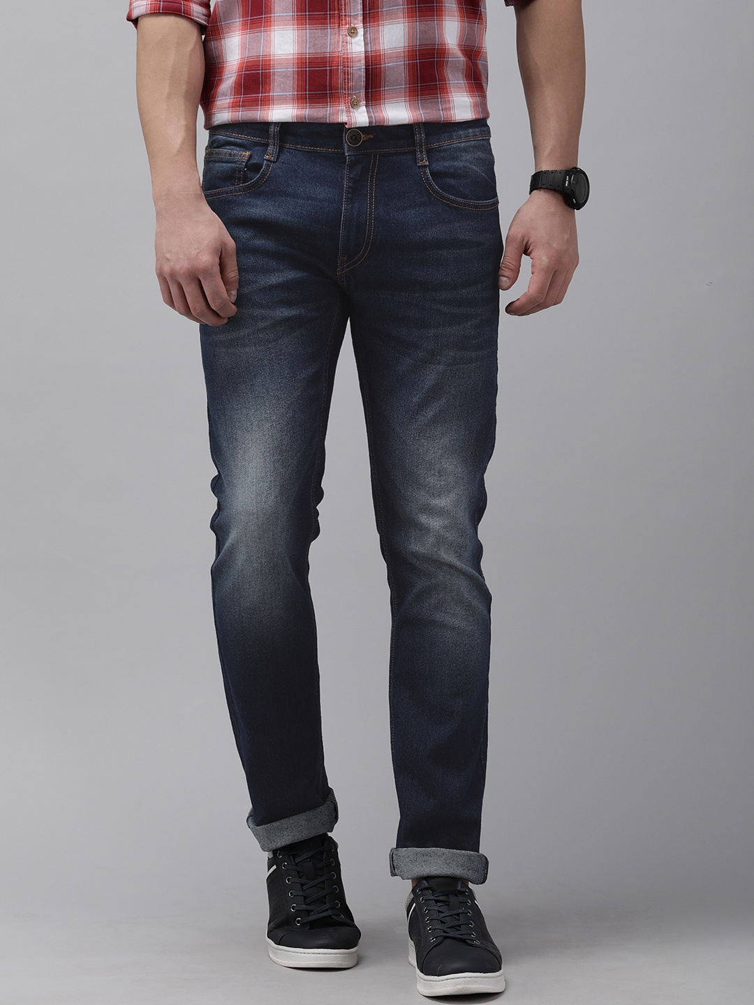 

Pepe Jeans Men Blue Vapour Heavy Fade Stretchable Slim Fit Casual Jeans