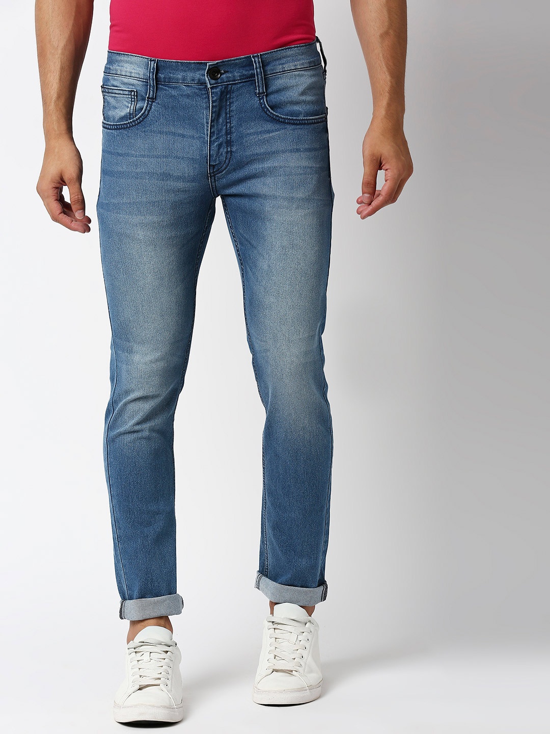 

Pepe Jeans Men Blue Tapered Fit Low-Rise Heavy Fade Stretchable Jeans