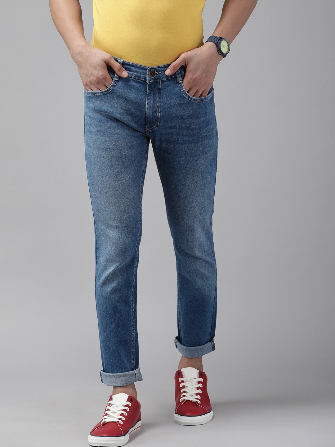 

Pepe Jeans Men Blue Tapered Fit Low-Rise Stretchable Jeans