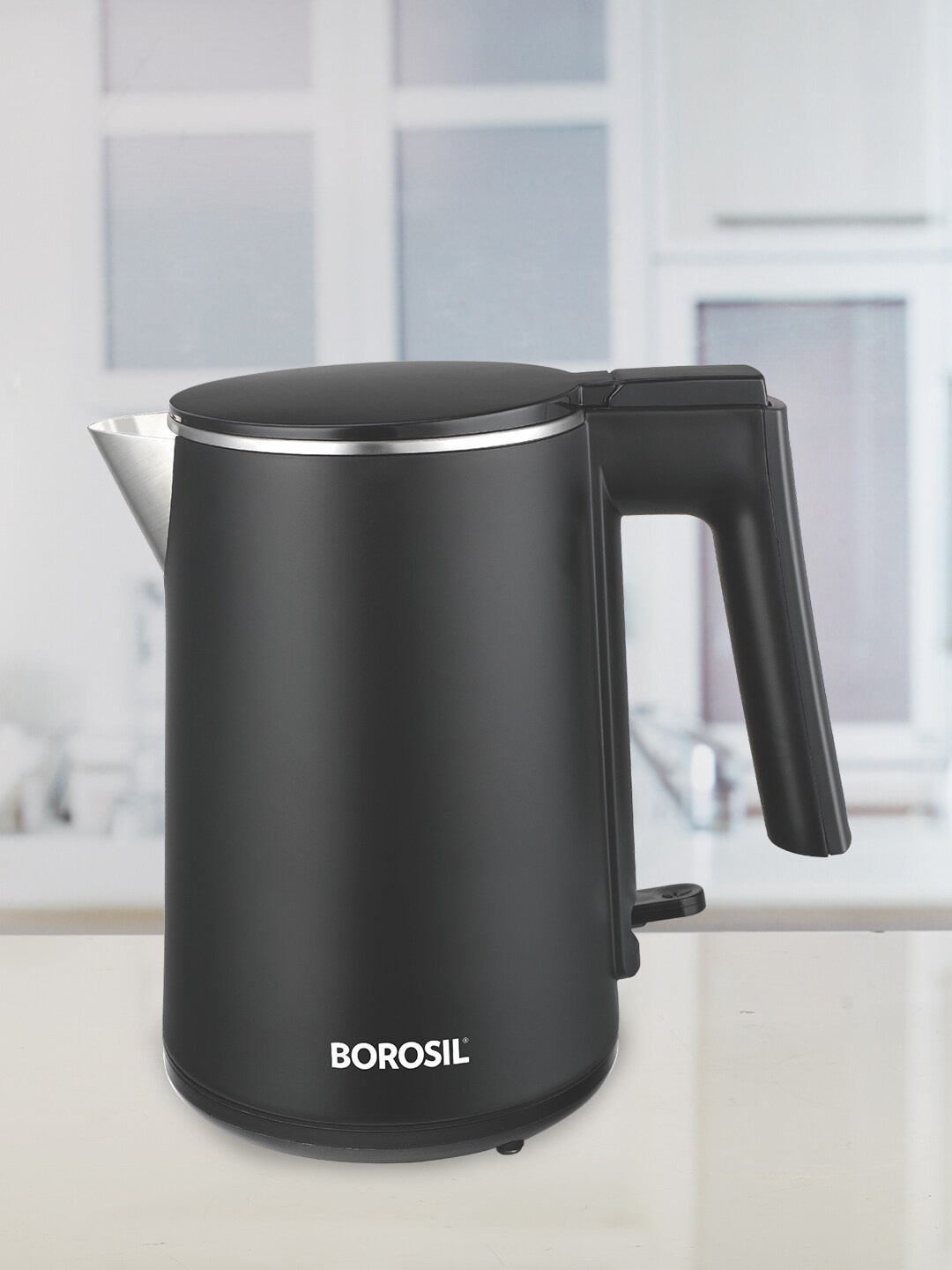 

BOROSIL Black Cooltouch Stainless Steel Electric Kettle, 1 L