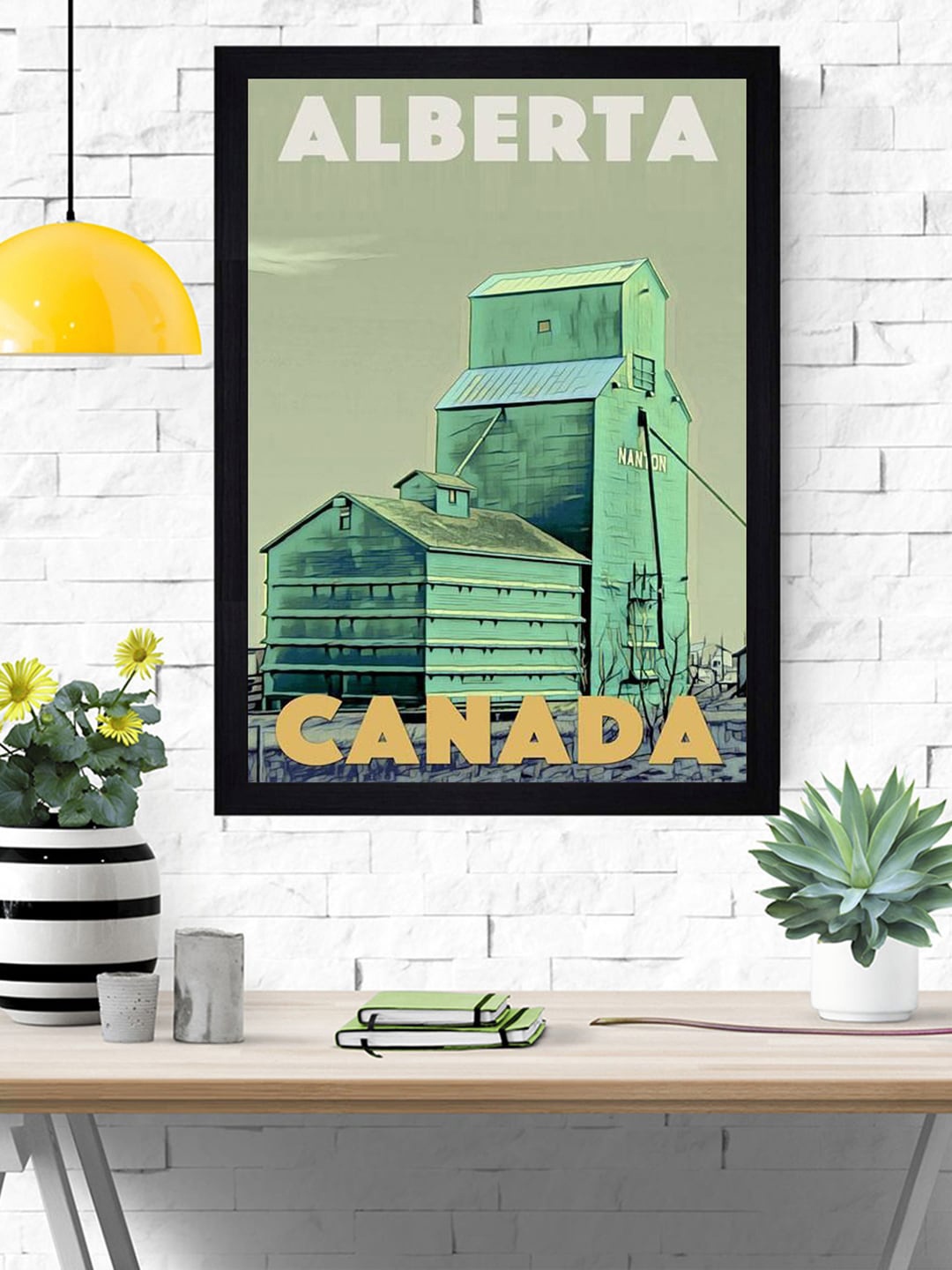 Gallery99 Multi Alberta Canada Texture Paper Framed Wall Art