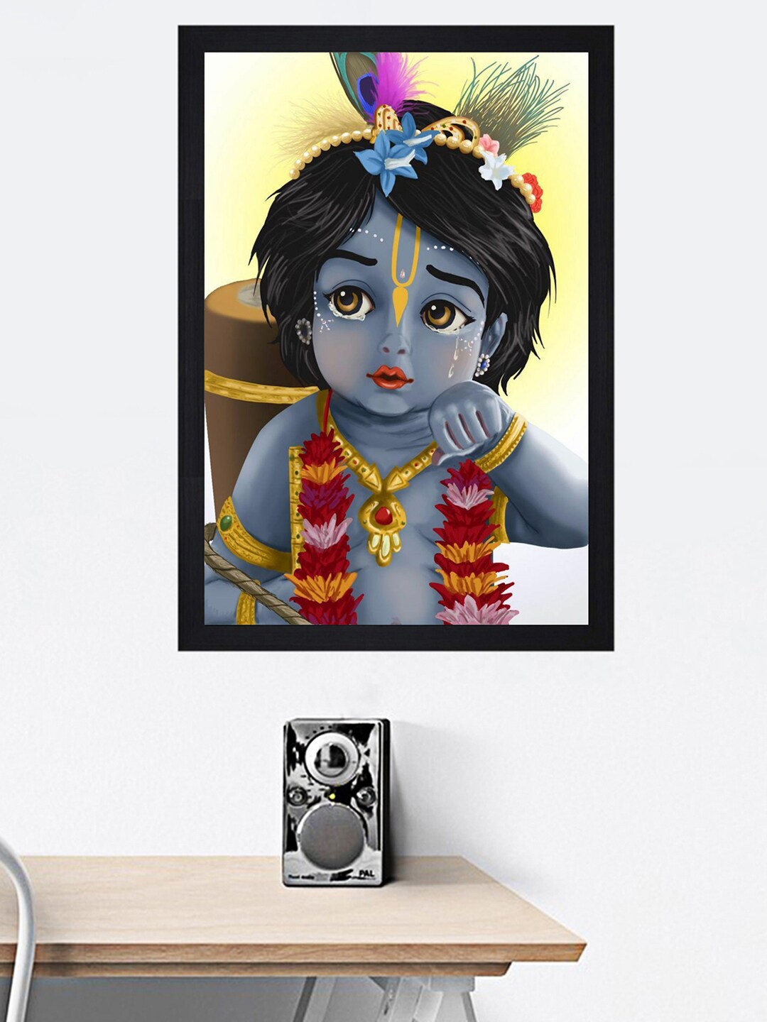 

Gallery99 Multicoloured Bal Krishna Paper Framed Wall Art, Multi