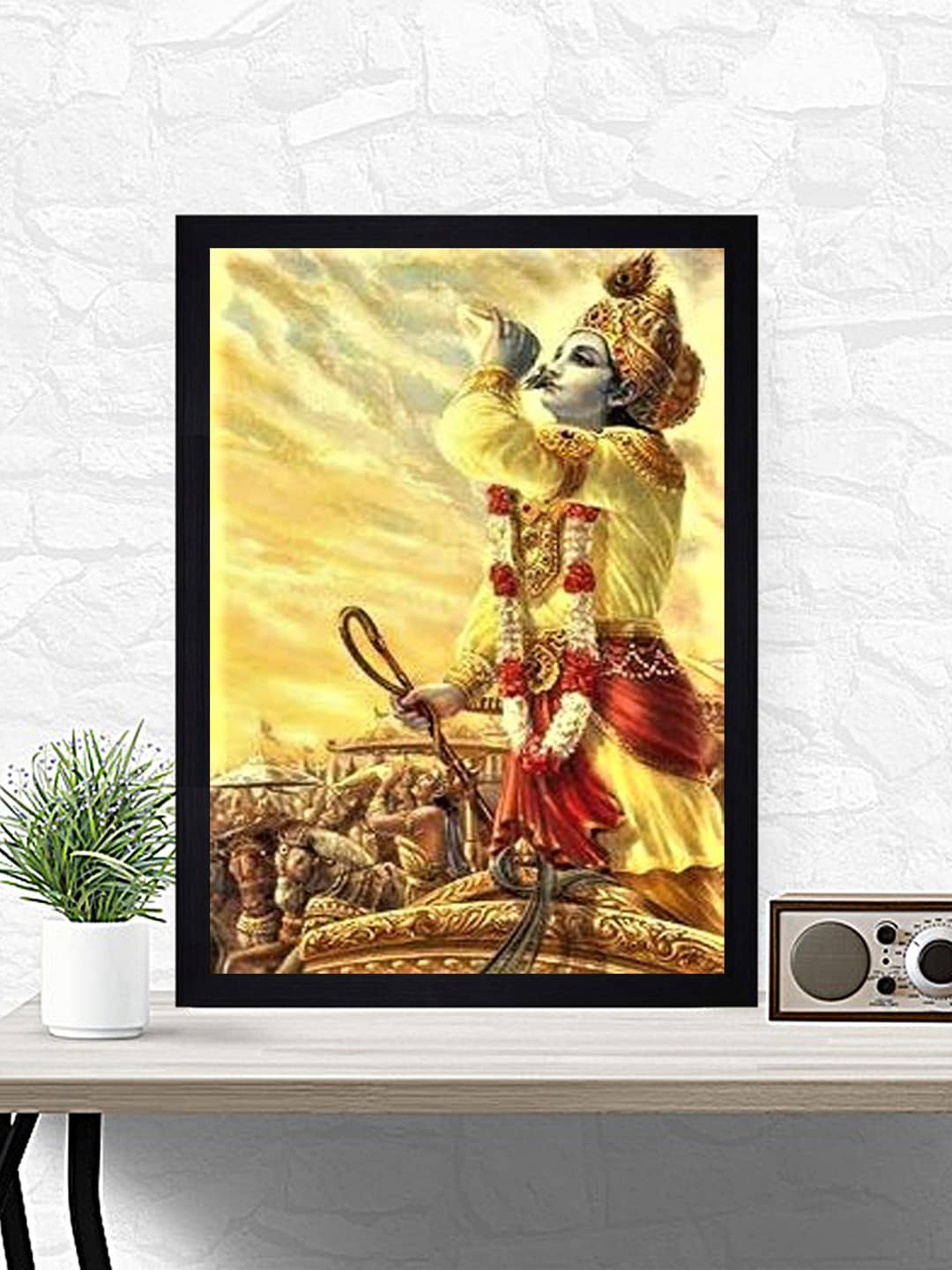 

Gallery99 Multi Krishna Aarambh Texture Paper Framed Wall Art