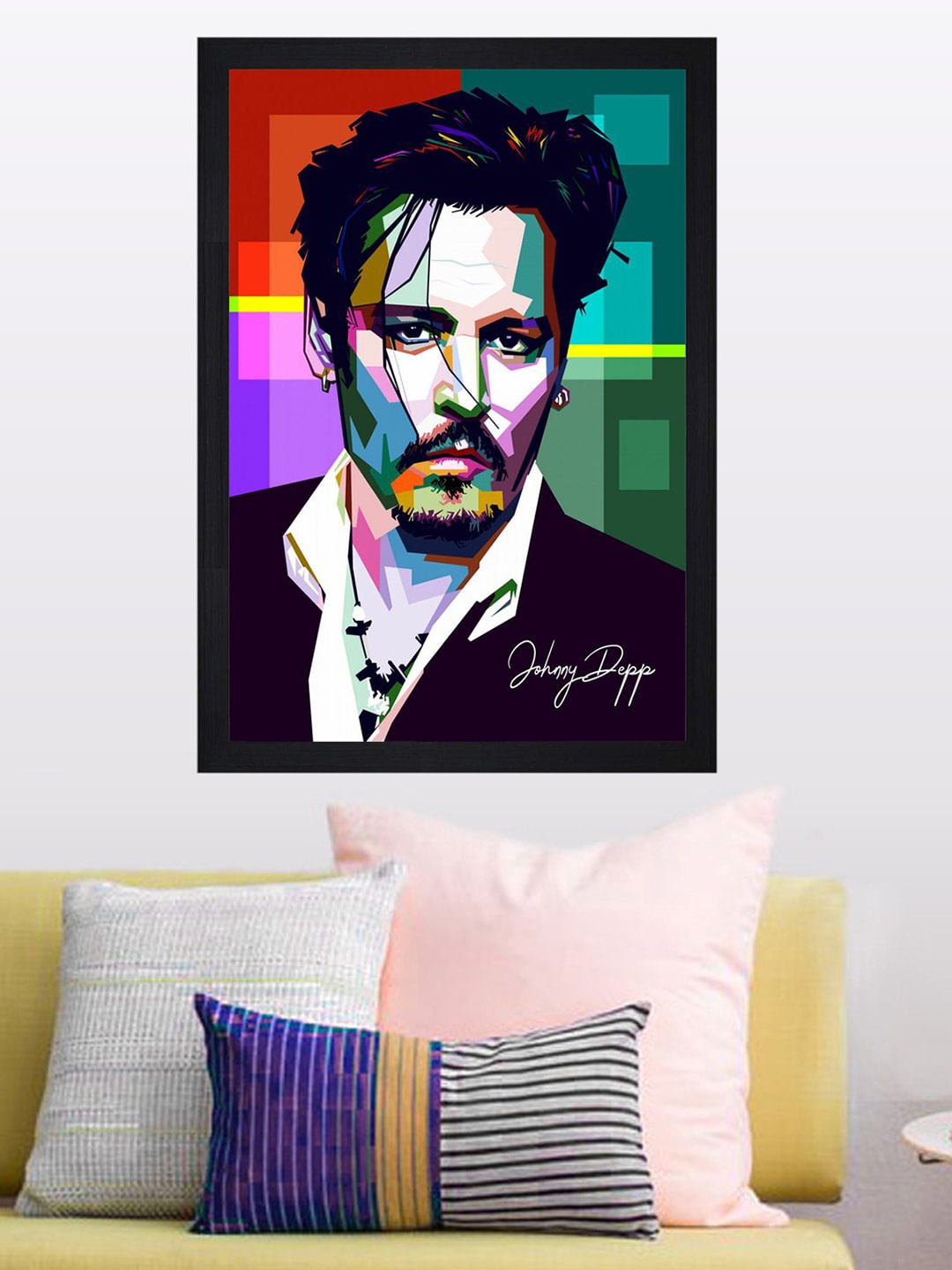 

Gallery99 Multicoloured Johnny Depp Paper Framed Wall Art, Multi