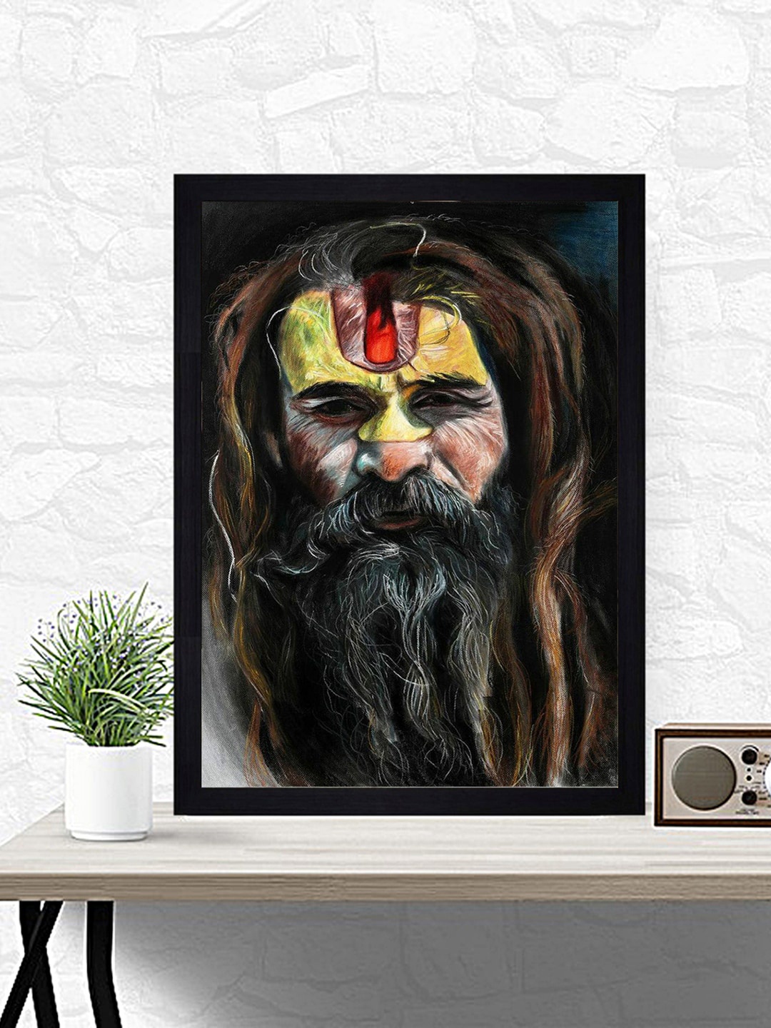 

Gallery99 Black & Brown Aghori Roop Texture Paper Framed Wall Art