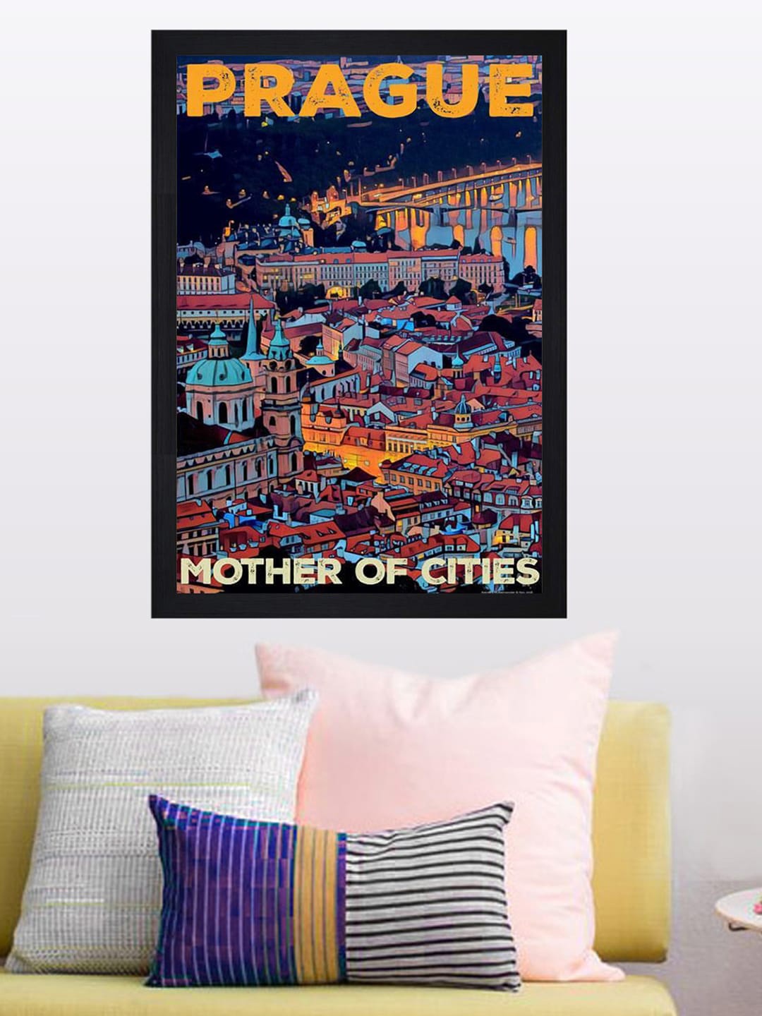 

Gallery99 Multicolored Prague Mother Of City Art Print Framed Wall Art, Multi