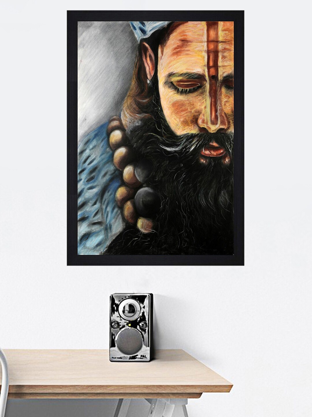 

Gallery99 Multicolored Half Face Baba Art Print Framed Wall Art, Multi