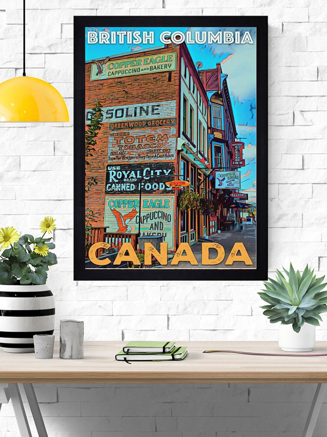 

Gallery99 Multicoloured British Columbia Canada Paper Framed Wall Art, Multi