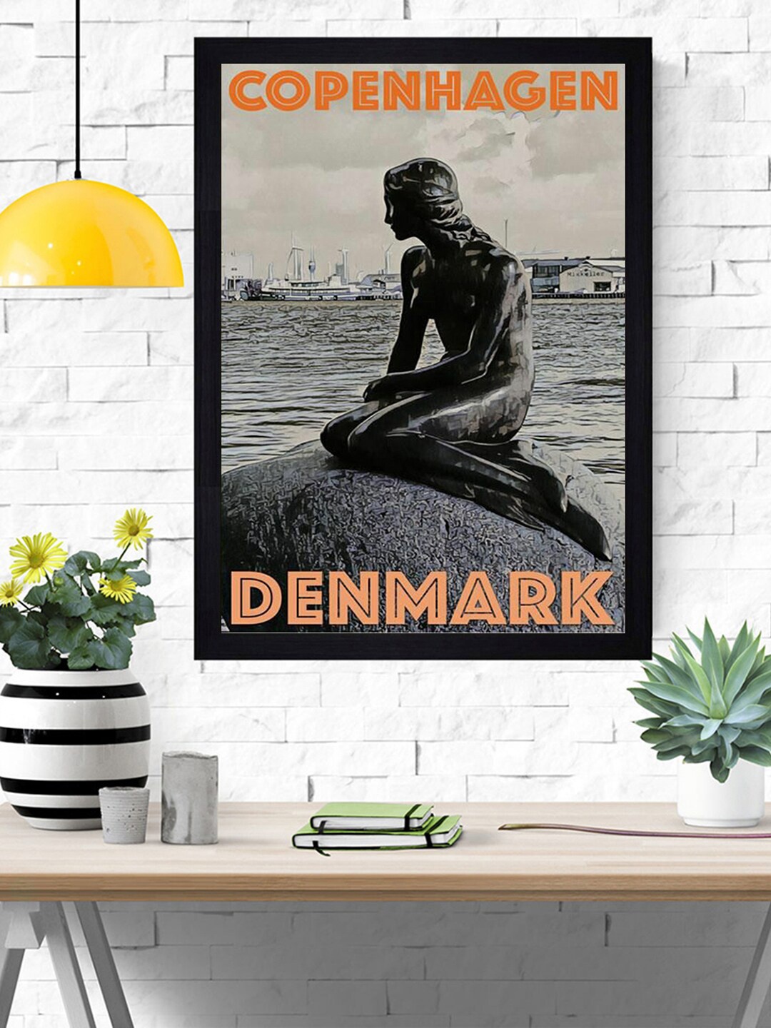 

Gallery99 Copenhagen Denmark Texture Paper Framed Wall Art, Black