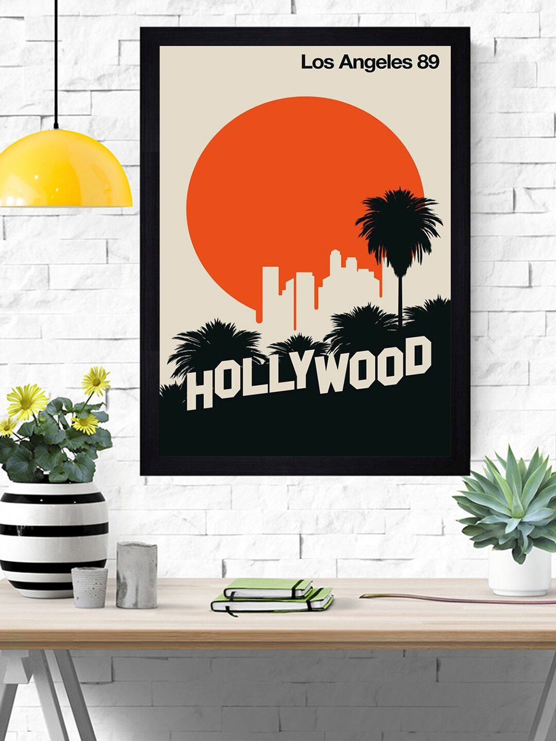 Gallery99 Multi Los Angeles 89 Hollywood Paper Framed Wall Art