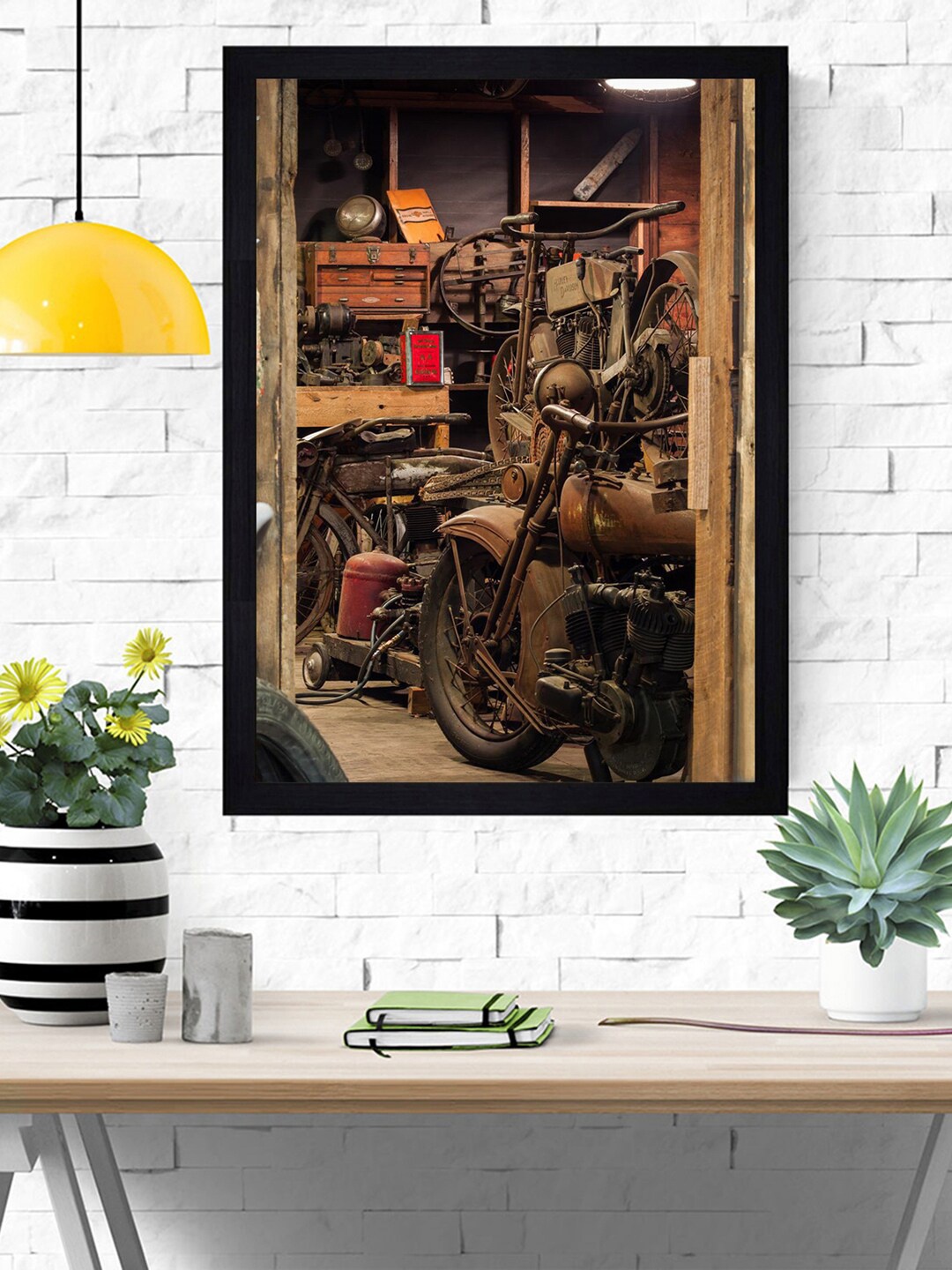 

Gallery99 Multicolored Garage Art Print Framed Wall Art, Multi