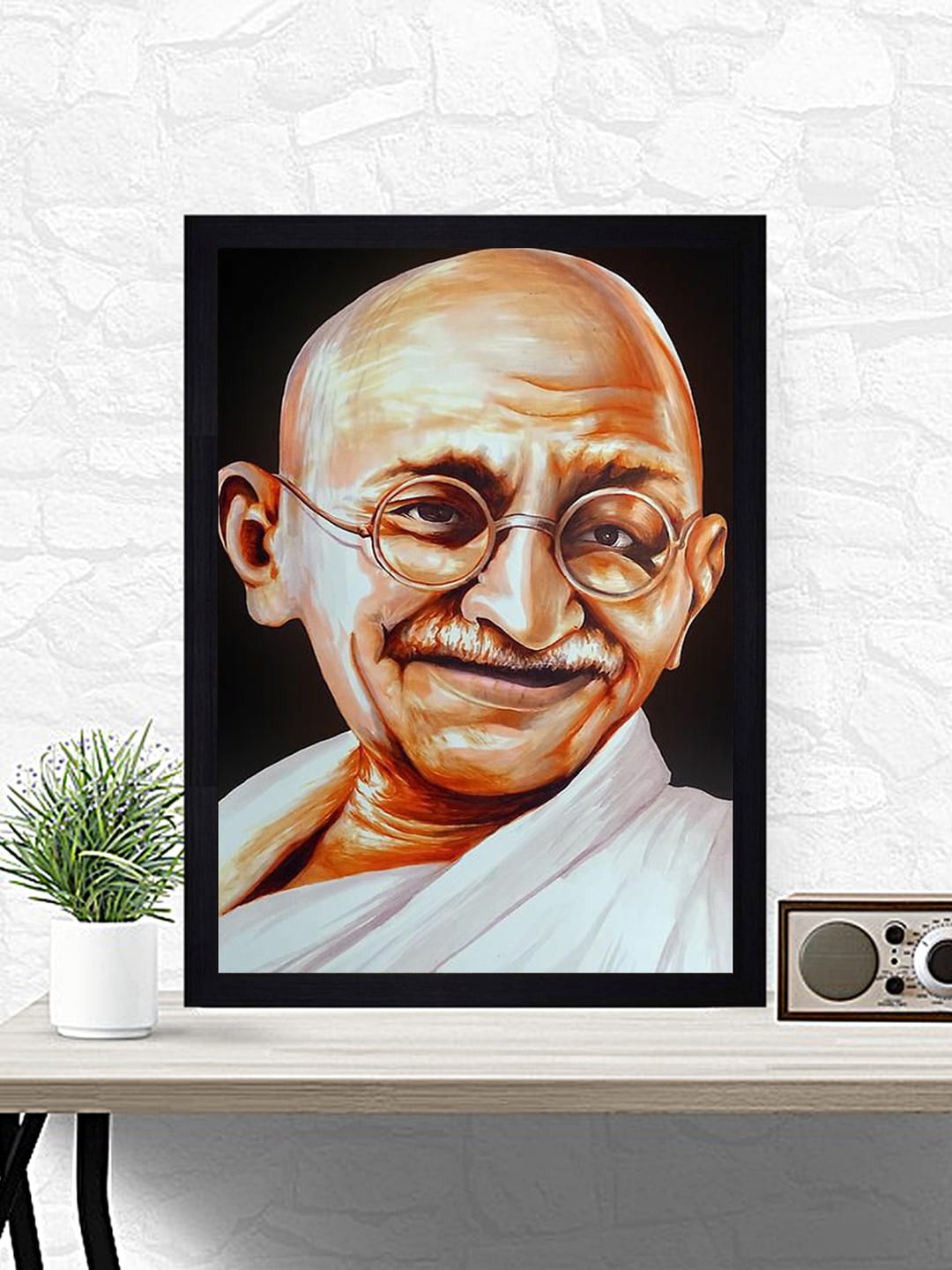 

Gallery99 Multicolored Mahatma Gandhi Art Print Framed Wall Art, Multi