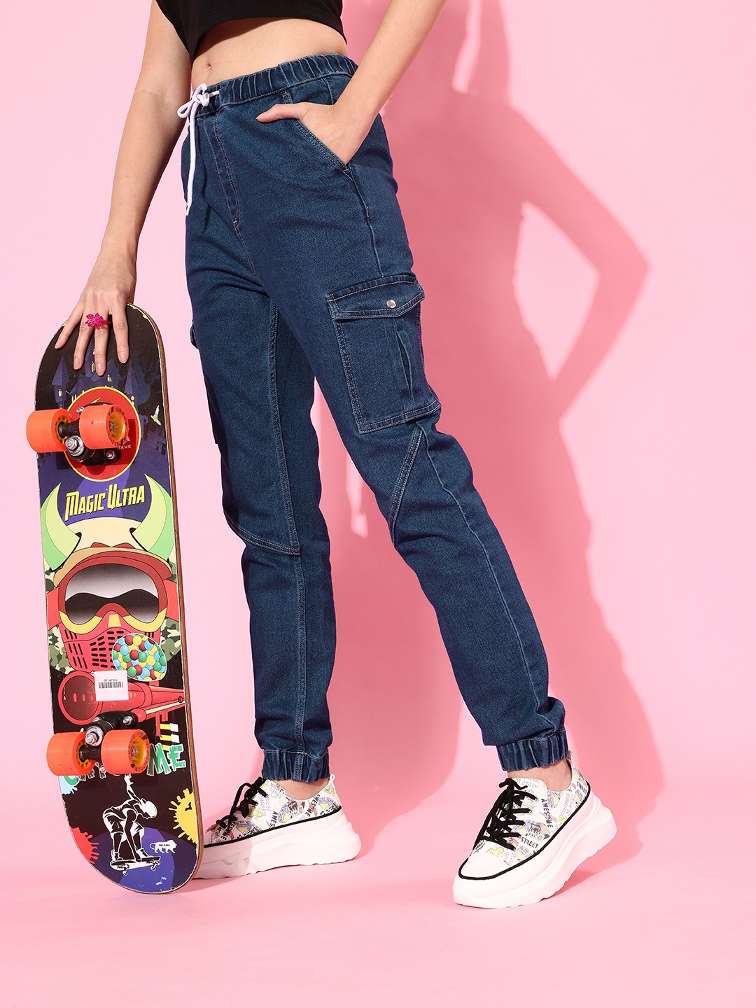 

Roadster Women Blue Jogger Fit Stretchable Jeans