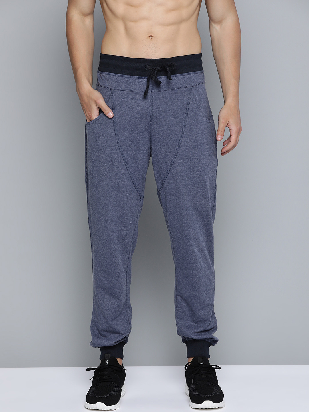 

HRX by Hrithik Roshan Men Blue Solid Training Joggers