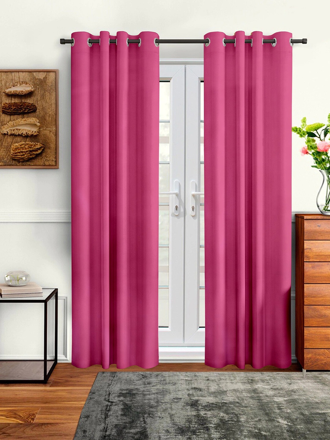

Cortina Pink Set of 2 Long Door Curtain