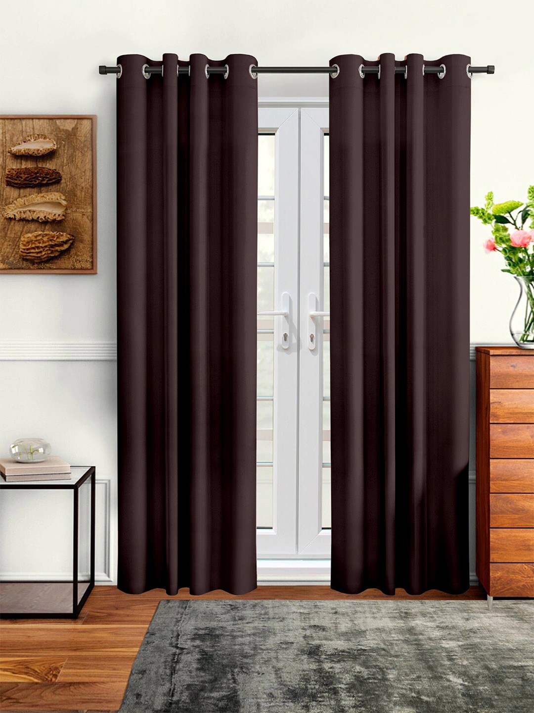 

Cortina Black Set of 2 Door Curtain