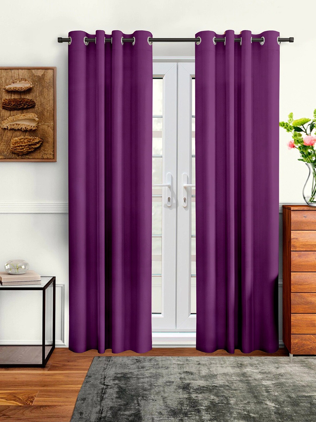 

Cortina Purple Set of 2 Long Door Curtain