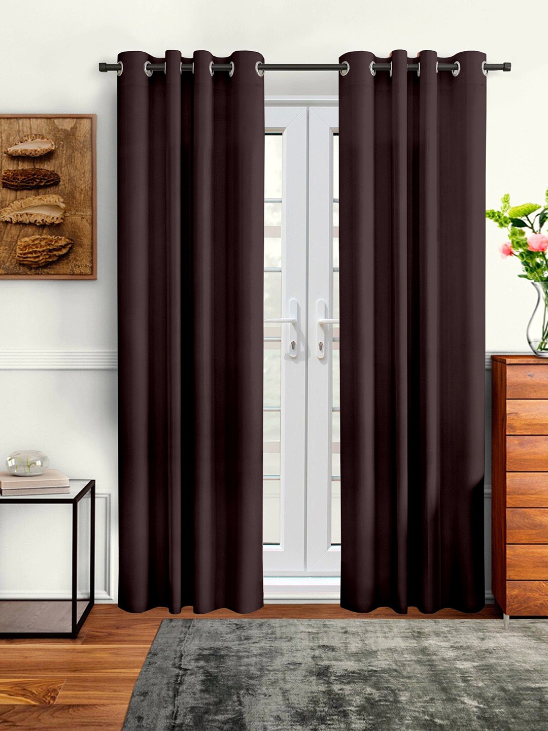 

Cortina Black Set of 2 Long Door Curtain