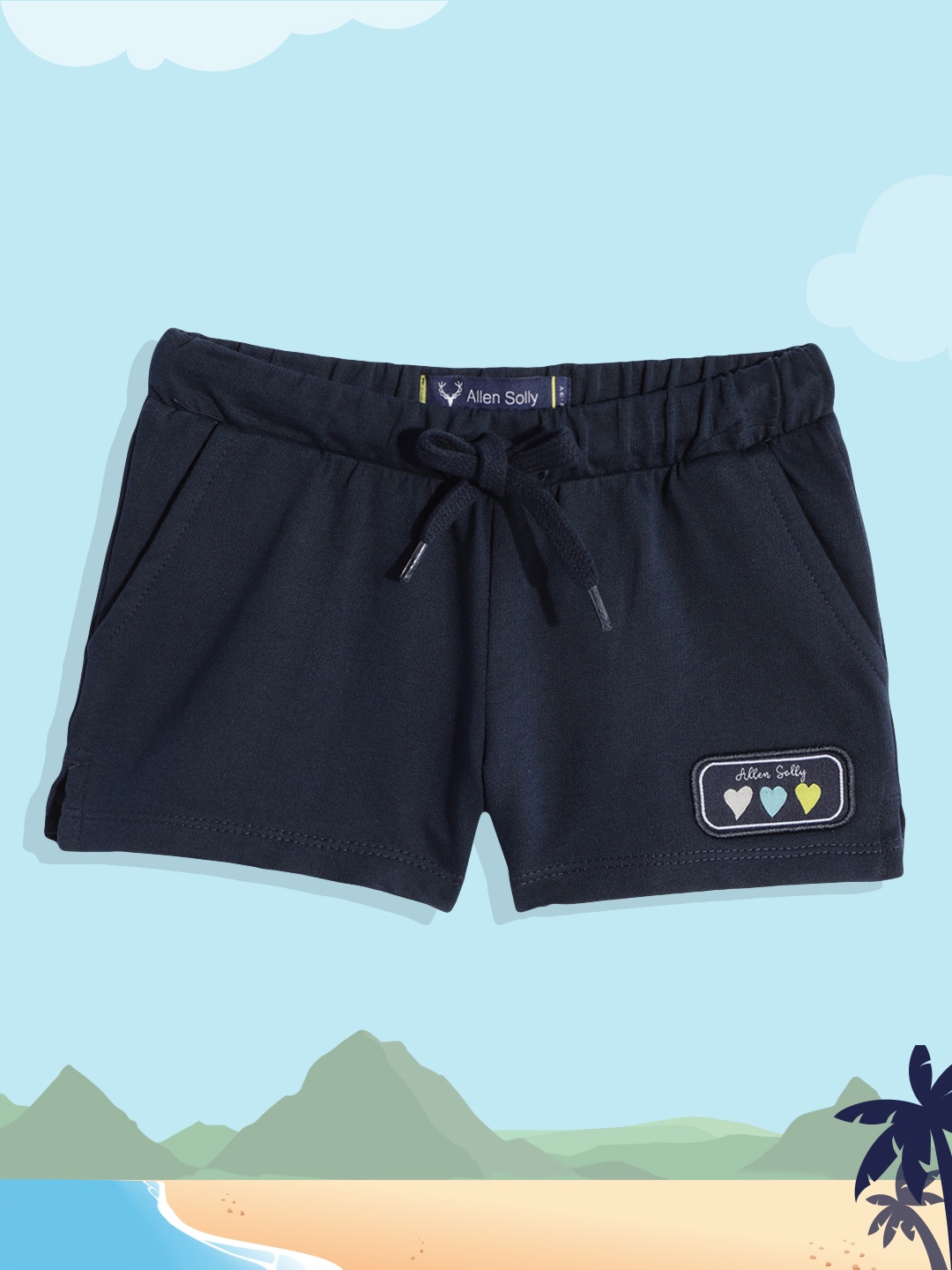 

Allen Solly Junior Girls Navy Blue Solid Pure Cotton Hot Pants