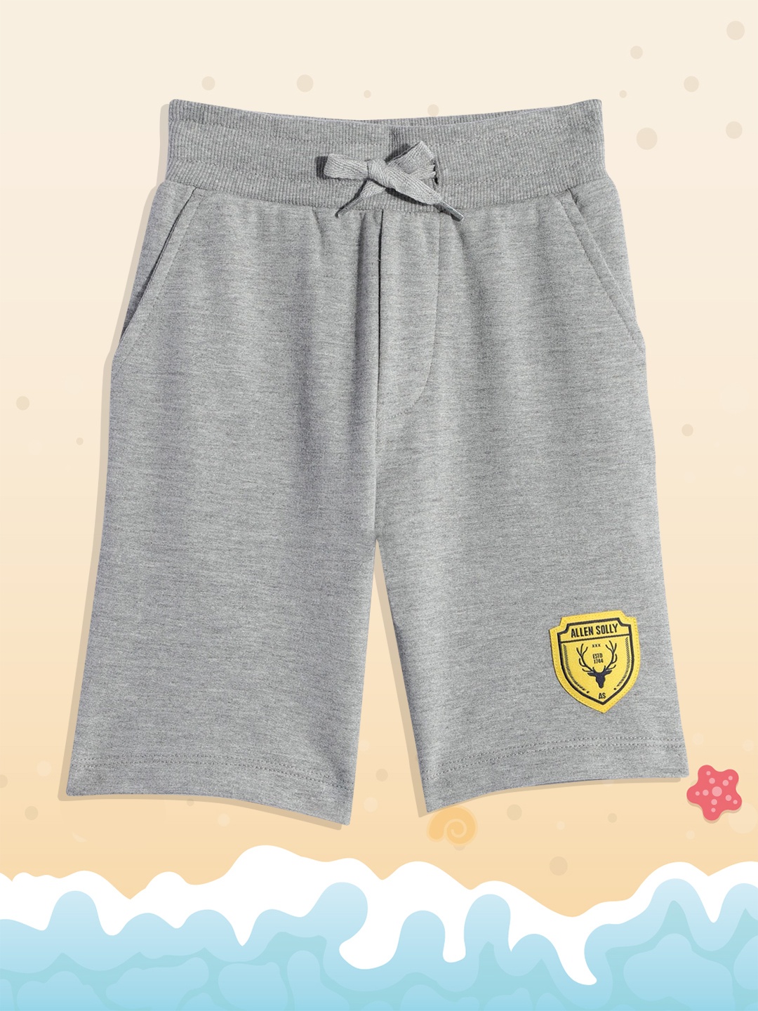 

Allen Solly Junior Boys Grey Solid Shorts