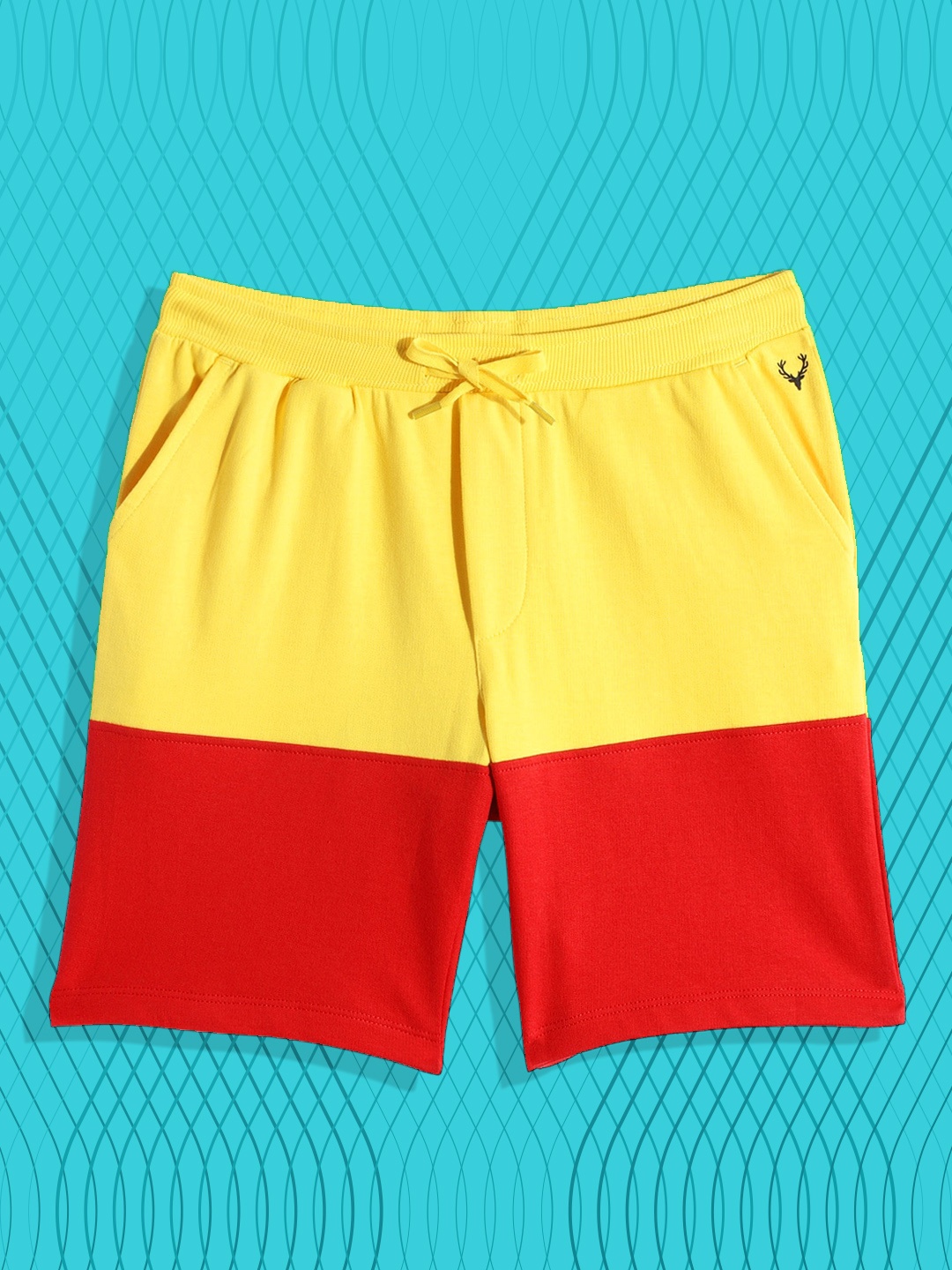 

Allen Solly Junior Boys Yellow & Red Colourblocked Pure Cotton Shorts