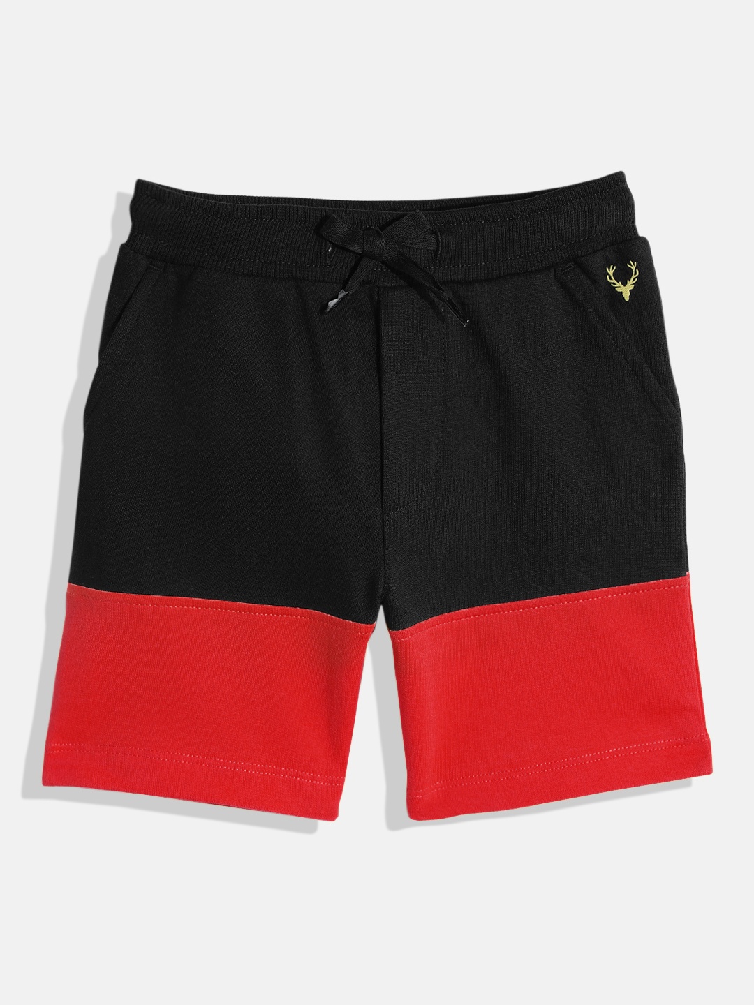 

Allen Solly Junior Boys Black Colourblocked Pure Cotton Shorts