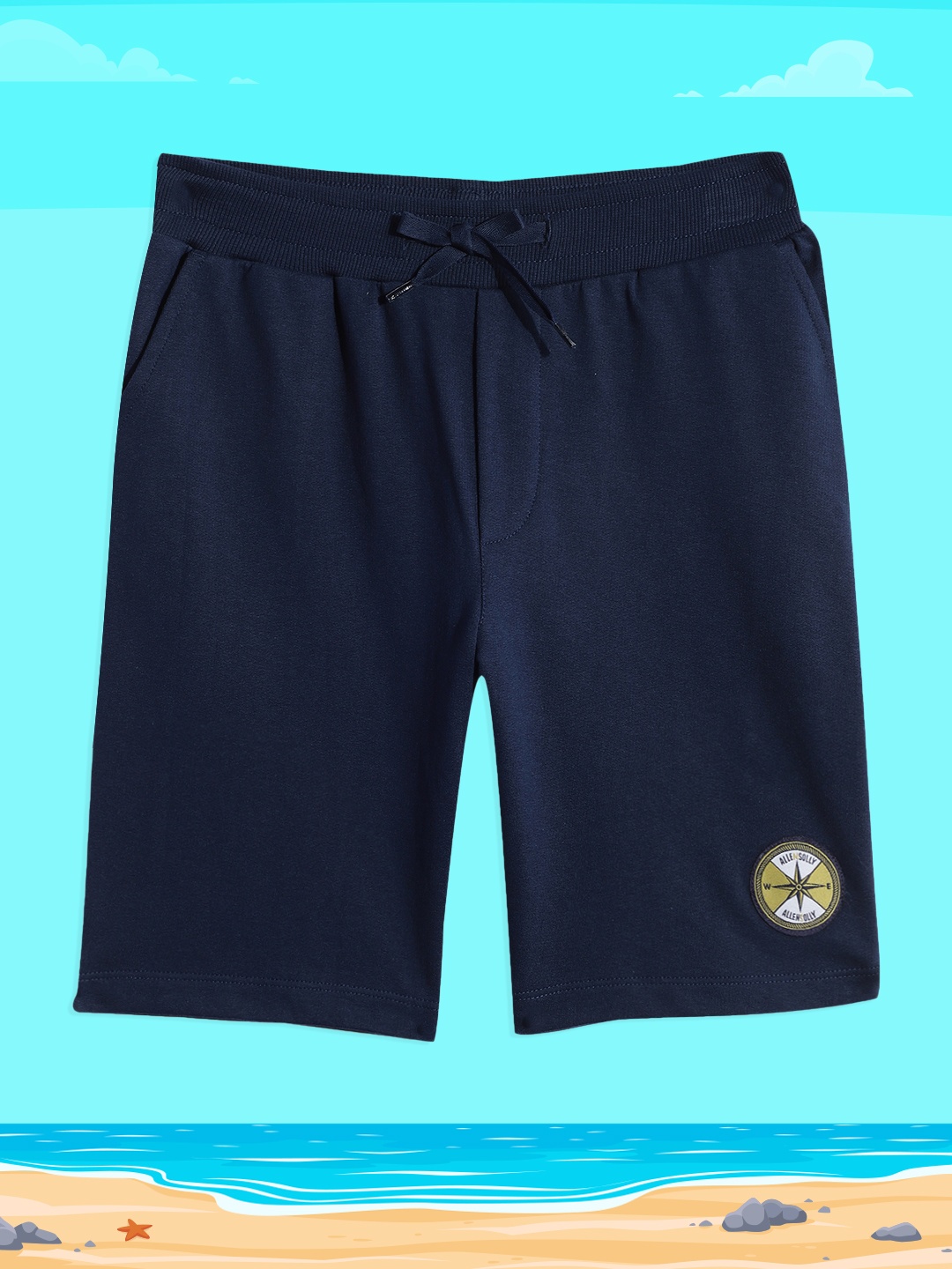 

Allen Solly Junior Boys Navy Blue Solid Shorts