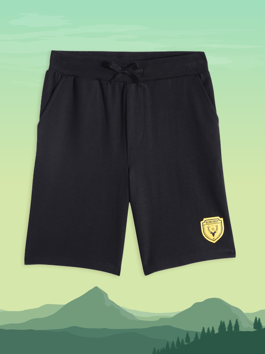 

Allen Solly Junior Boys Black Pure Cotton Shorts