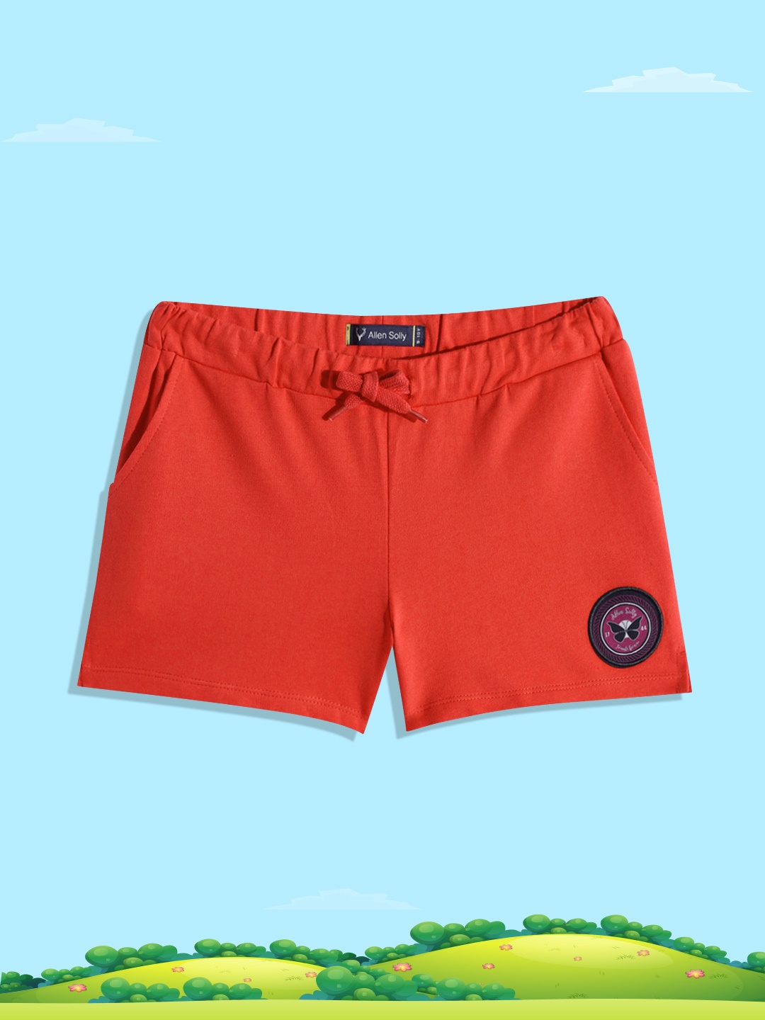 

Allen Solly Junior Girls Red Pure Cotton Shorts