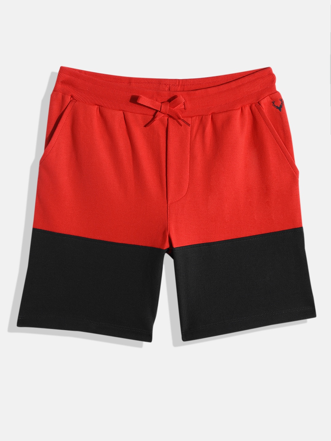 

Allen Solly Junior Boys Red & Navy Blue Colourblocked Pure Cotton Shorts