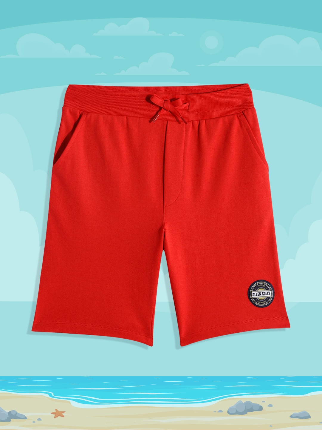 

Allen Solly Junior Boys Red Pure Cotton Shorts