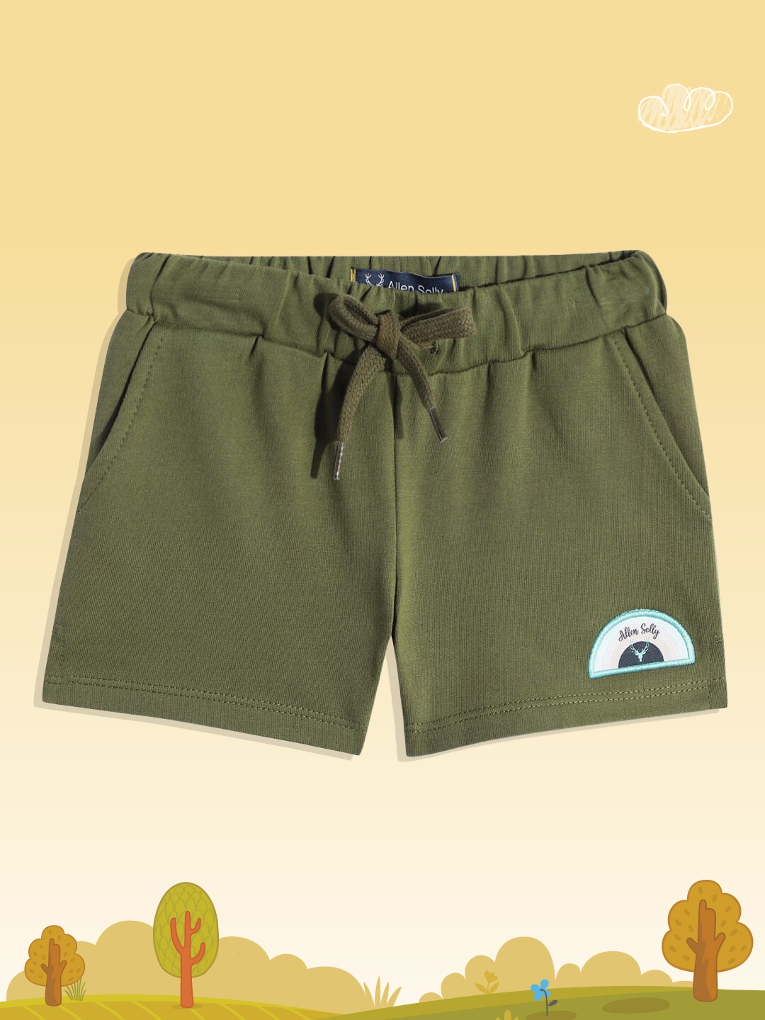 

Allen Solly Junior Girls Green Solid Pure Cotton Hot Pants